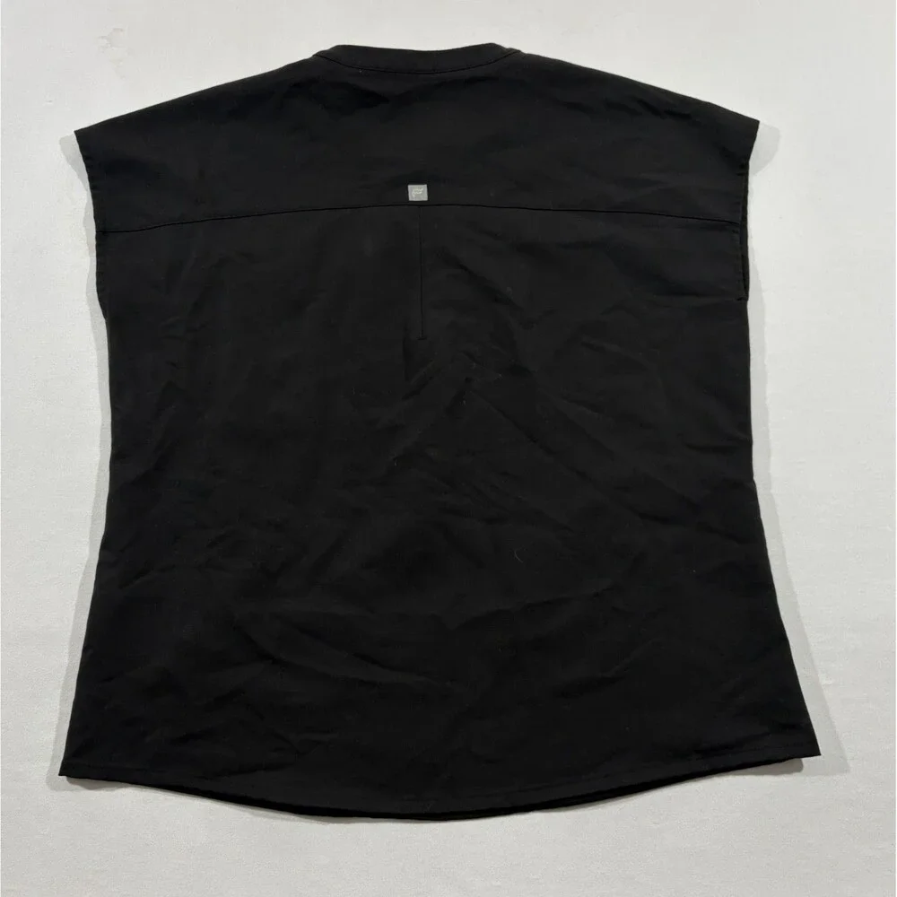 Fabletics Evolve Oversized Scrub Top Black Uniform Nurse 3 Pocket Womens Sz XS - Picture 6 of 10